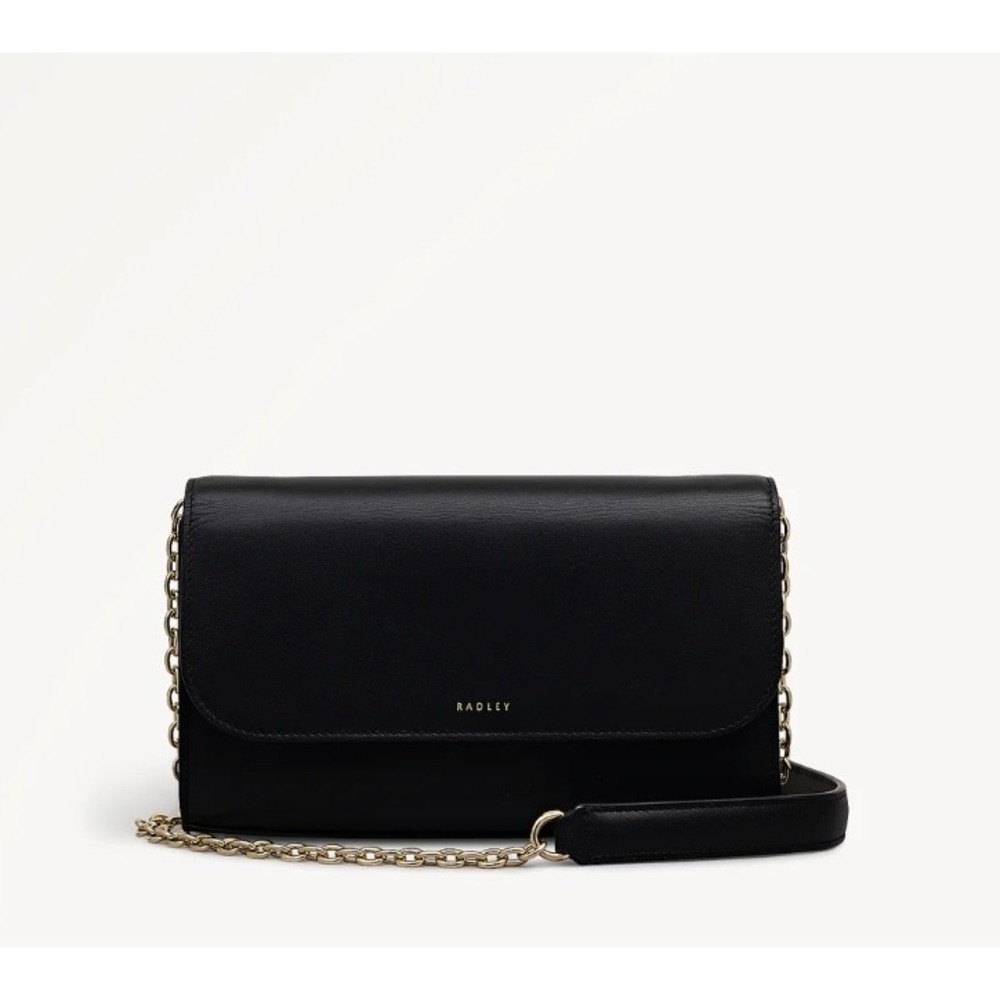 Radley London Lynton Road Wallet on Chain Black Leather Crossbody Bag Clutch